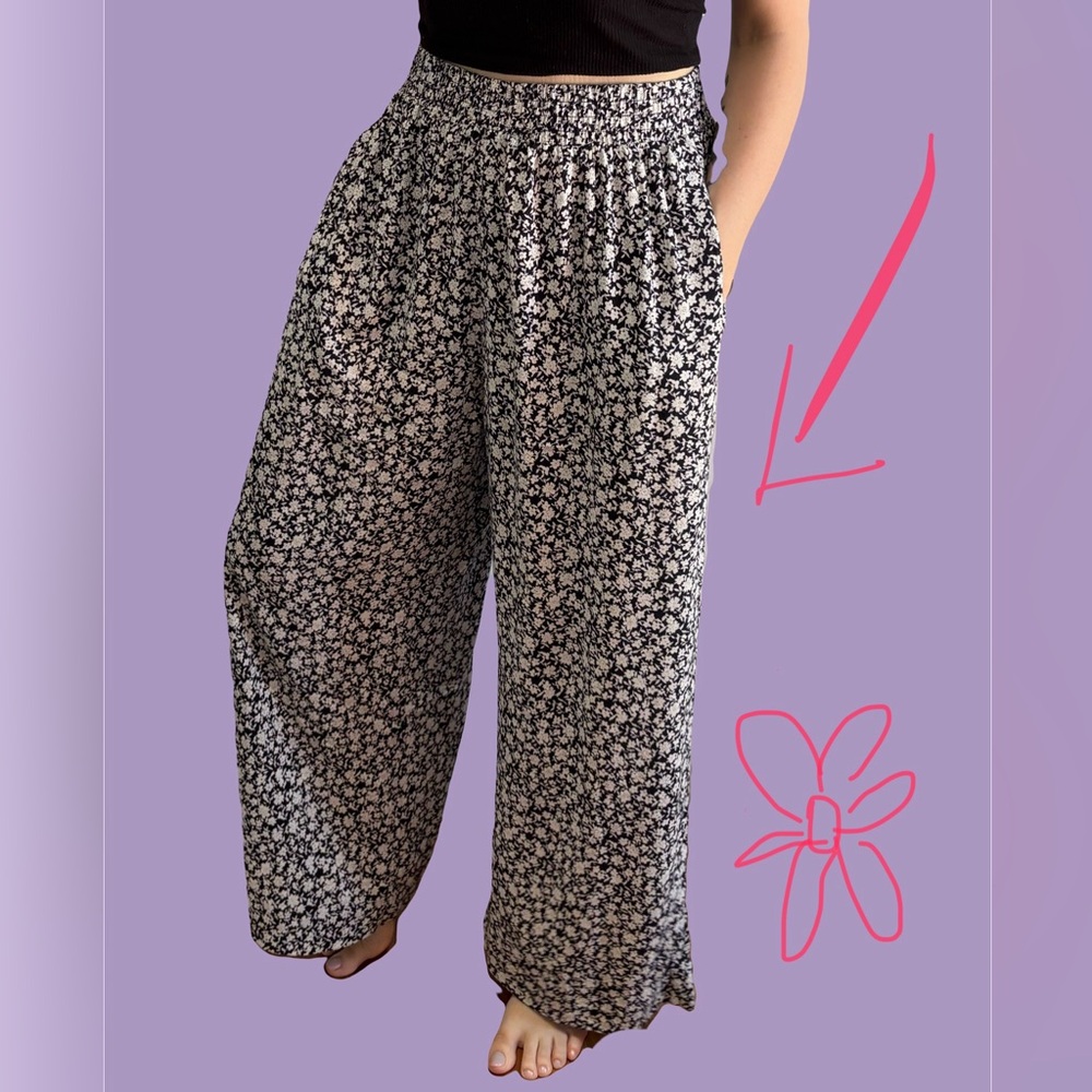 Vintage 90’s Floral Wide Leg Pants